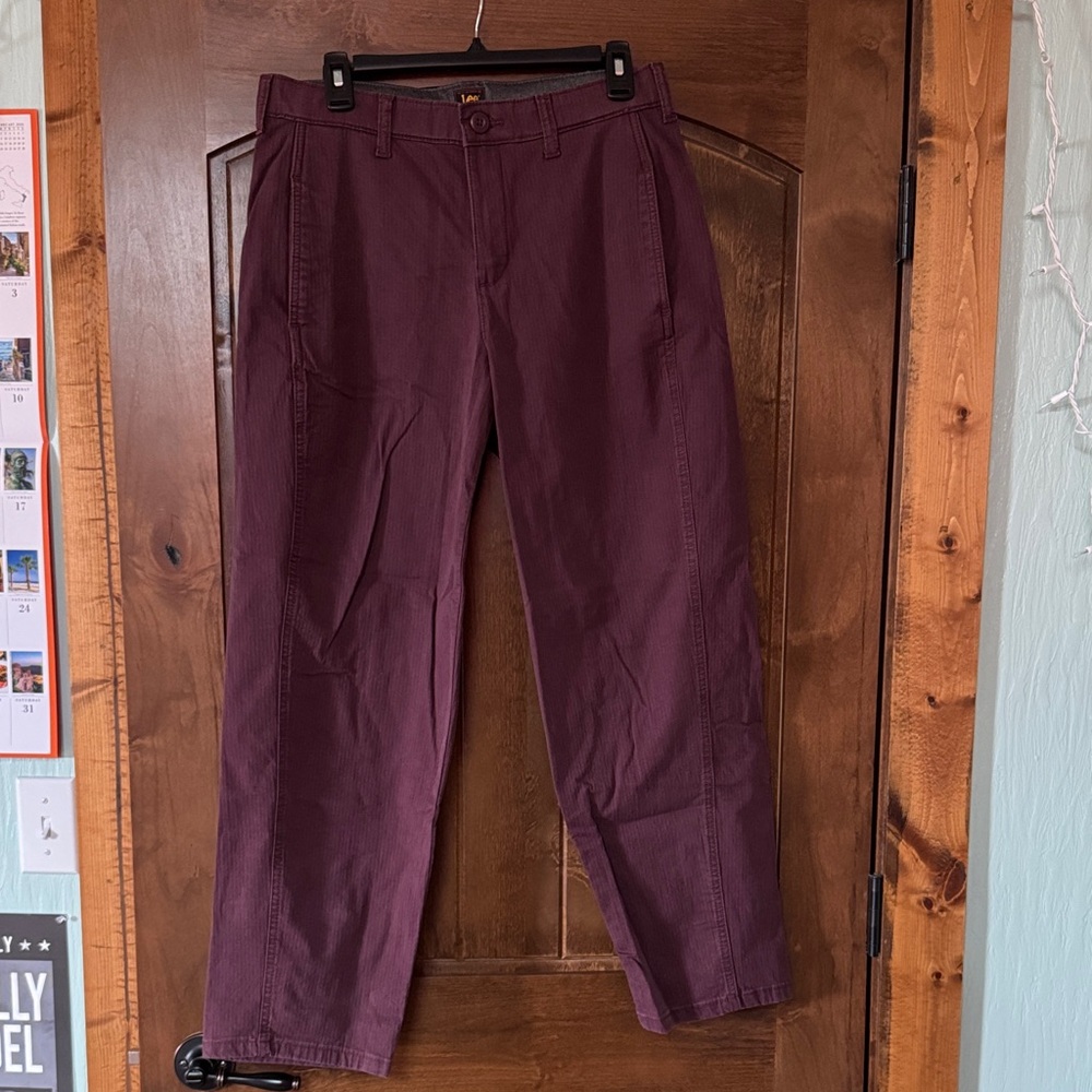 Lee Deep Burgundy Chinos